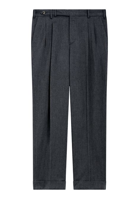 PT Torino Pantaloni Carrot in Lana e Cotone Grigio Scuro Uomo PT TORINO | Pantaloni | CO-ZSCLZB0CL10240